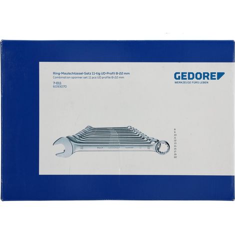 Chiavi Combinate Gioco, Modello Corto, Din 3113, Iso 3318, Quantità: 11 Parti Contenuto 8 9 10 11 12 13 14 15 17 19 22 Mm (1/4)