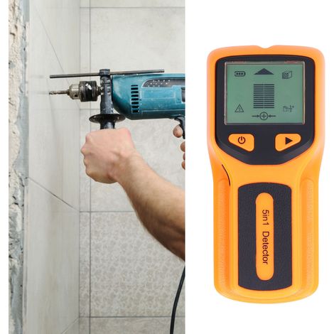 Détecteur de Studs 5 en 1 Multifonction pour Murs Bois Câbles Électriques Métaux Sans Batterie Jaune - KZQ (1/5)