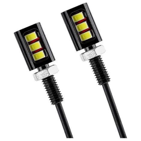 Éclairage de plaque d'immatriculation, éclairage LED universel 12 V, vis de fixation pour plaque d'immatriculation.