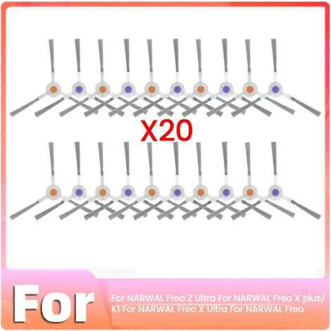 BARKBUSTERS Lot de 20 brosses latérales de rechange pour aspirateurs NARWAL Freo Z Ultra/Freo X Plus/K1/Freo X Ultra/Freo. Accessoires (1/5)