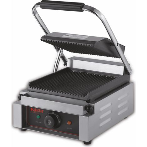 Grill Panini Plaques en Fonte Rainurées 220 x 230 mm - Pujadas