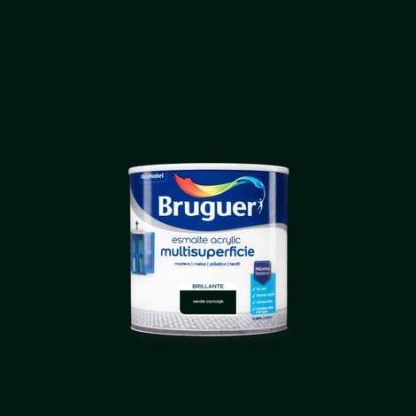 Bruguer Acrylic Multisuperficie Esmalte al agua Brillante Verde Carruajes 250 ml
