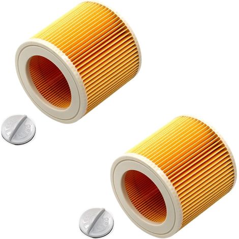 Lot de 2 filtres de rechange pour aspirateurs eau et poussière Karcher WD2, WD3, WD3P, MV2, MV3, WD 2200, SE et 4001. (1/5)