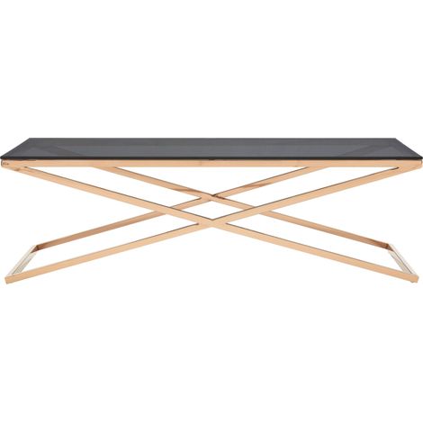 Premier Housewares Coffee Table For Living Room Glass Coffee Table Coffee Table With Storage Black Glass Coffee Table W130 X D65 X H40cm (1/5)
