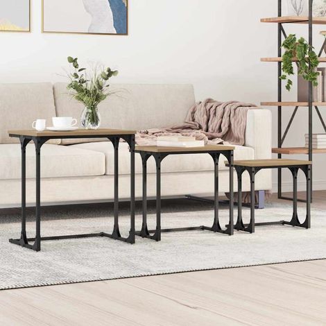 Nesting Couchtisch 3 pcs Artisan-Eiche Holzwerkstoff