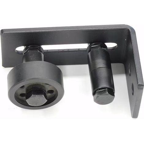 Guide au sol bas pour porte coulissante, lot de 2 pièces réglables, structure acier robuste avec galet plastique, compatible porte coulissante épaisseur inférieure à 7,5 cm (1/4)
