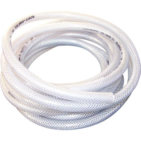 Tuyau souple PVC armé pour camping-car, caravane : Diamètre intérieur : 10 mm. Longueur : 2 mètres. Coloris : Blanc