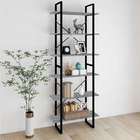 vidaXL Scaffale Alto Grigio Sonoma 80x30x210 cm in Legno Multistrato (1/5)