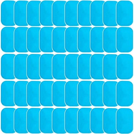 Lot de 50 patchs électrodes en gel pour stimulateur abdominal, feuilles de stimulation musculaire de rechange, EMS