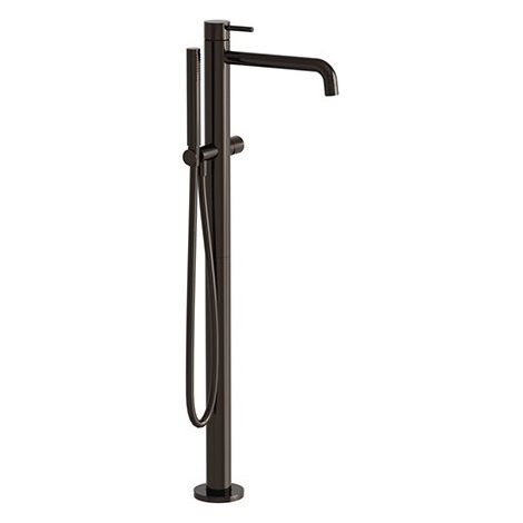 Bain Douche Triverde Monocolonne Sur Pied Sans Mecanisme Chrome Noir Robinetterie TRIVERDE - CRISTINA ONDYNA TV18972