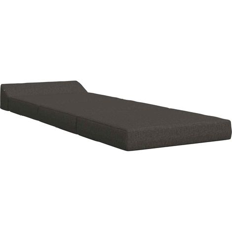 Divano Letto Sofa bed Pieghevole Grigio Scuro 200 x 70 x 10 cm Tessuto (1/5)