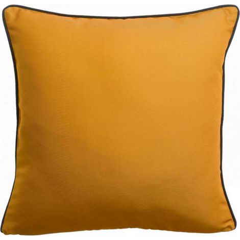 Coussin d'extérieur uni pour jardin et terrasse, décoration bronze, 45 x 45 cm - PANGIVO