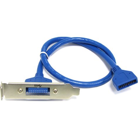 BeMatik - Plaque HS20 USB 3.0 femelle pour BH20 masculin (Low Profile) (1/2)
