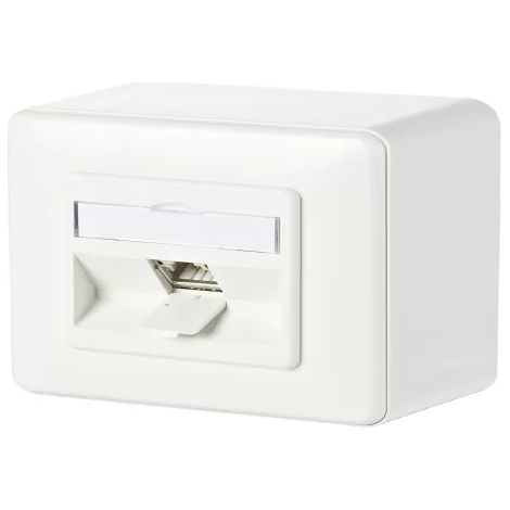 Metz Connect C6Amodul 1 Port 180°M AP reinweiß 130B11D10002-E
