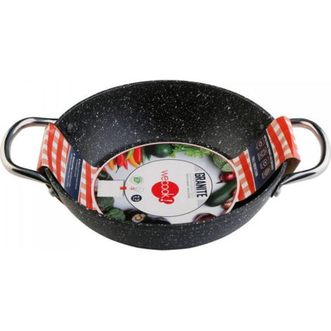 WECOOK Antihaft-Bräter, niedrig, 32 cm, All Fire Granite 72032, 3 mm
