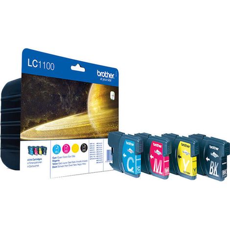 Brother LC-1100VALBPDR cartucho de tinta Original Negro, Cian, magenta, Amarillo 4 pieza(s) (1/2)