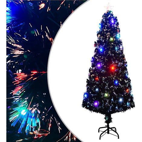 Vorbeleuchteter Weihnachtsbaum mit Ständer und LED 240 cm Glasfaser vidaXL (1/5)