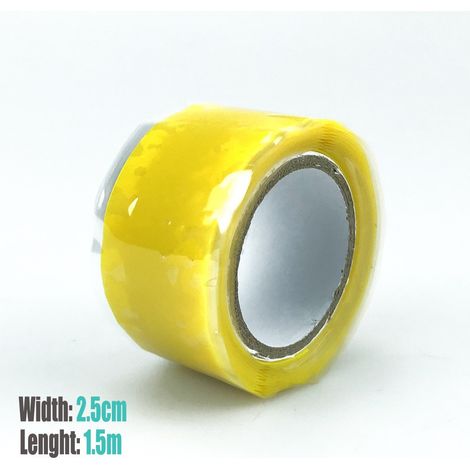 3 rouleaux de ruban adhésif silicone simple face isolant, imperméable et résistant aux hautes et basses températures. (2,5 cm x 1,5 m) (1/5)