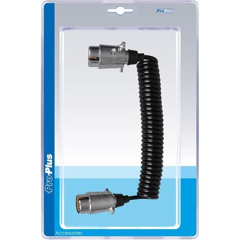 Cavo a spirale 35 m con 2x connettori metallici a 7 pin in blister (1/4)