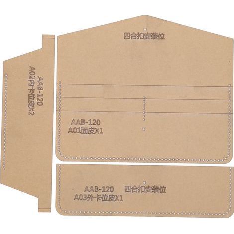 Lange Geldbörse mit Schablone, DIY-Werkzeugset zum Schneiden von Acrylleder, Tasche (1/5)