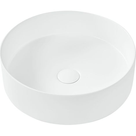 Lavabo da bagno in ceramica ⌀ 40 cm Bianco sporco Tebar
