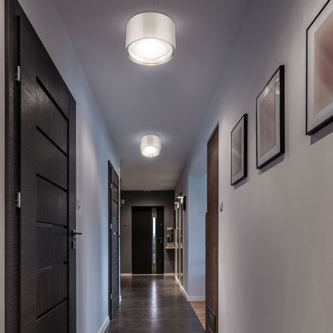 LED Decken Strahler Aufbau Leuchte silber Wohn Ess Zimmer Beleuchtung Küchen Spot Lampe