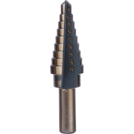 Ensemble 5 Forets Étages Coniques en Acier Allié Cobalt pour Métal Bois Plastique avec Coffret de Rangement (1/5)