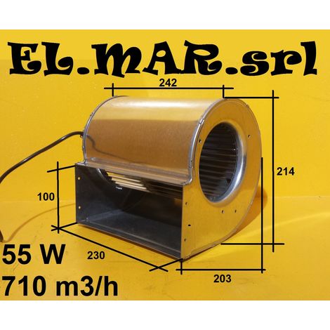 Ventilatore Centrifugo 75 W Aspirazione Doppia 230V Monofase TRIAL CAD13R-005