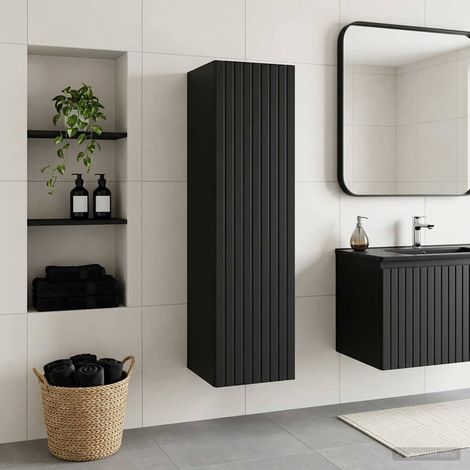 Mueble de baño montado en la pared Negro 33 x 34,5 x 100 cm