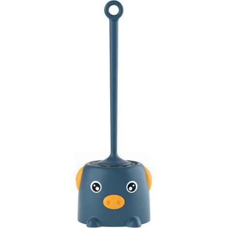 Brosse de toilette élégante avec support, design compact et moderne pour votre salle de bain, poignée ergonomique pour plus de facilité et de confort-AquaForge (1/5)