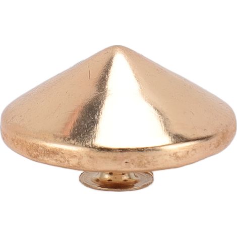 Lot de 100 rivets champignon de 25 mm en fer plaqué, pointes et clous coniques dorés, pour la réparation du cuir. (1/5)