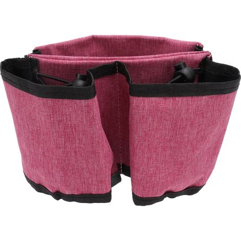 Porte-gobelet de voyage en tissu Oxford pour valise, support de boissons pratique - Rouge rose (1/5)