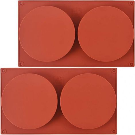 Set mit 2 runden Silikon-Kuchenformen 13 cm - Antihaftbeschichtung, Schnelllösefunktion für Schichtkuchen, Käsekuchen, Regenbogenkuchen und Schokoladenkuchen (1/5)