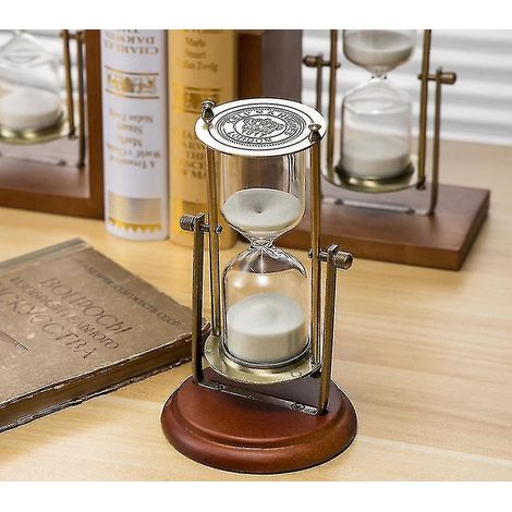 Vintage 15-Minuten-Sanduhr, 360° drehbare Sanduhruhr, kompatible 15-Minuten-Sanduhr aus Messing (1/4)