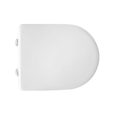Abattant WC pour Dolomite Quadrarco blanc forme 7 42,8-44,8 x 35,5 cm entraxe charnie'res type A 15-17 cm re'glable
