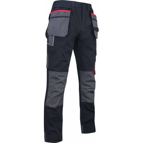 Pantalon minerai gris/noir canvas polycoton - Taille : 42 - LMA LEBEURRE