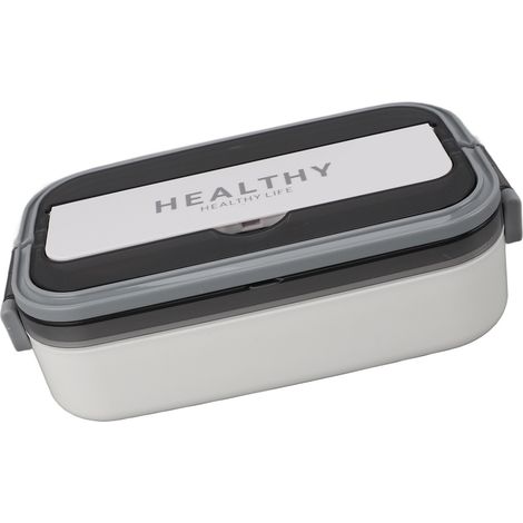 Bento-Lunchbox aus Edelstahl 316, 700 ml Fassungsvermögen, auslaufsicher, mikrowellengeeignet, für Schule und Büro, Weiß (1/5)