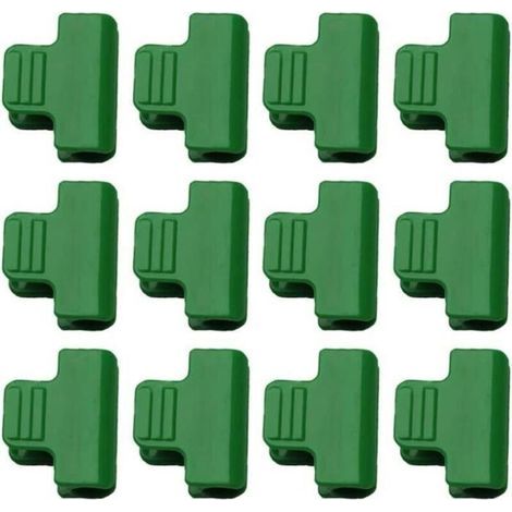 12 clips pour serre, ,Clips pour film plastique, Clips pour filet d\'ombrage pour serres, Fournitures de jardinage,12PCS,Vert (1/5)