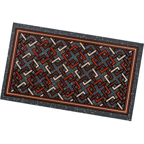 Zerbino Ingresso Gomma Moderno Interno Esterno Asciugapassi Antiscivolo 100% Made In Italy - F (1/3)