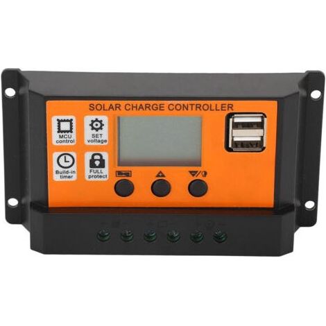 Solare regolatore di Carica 20A LCD 12V/24V per Batterie al Litio e Piombo (1/5)