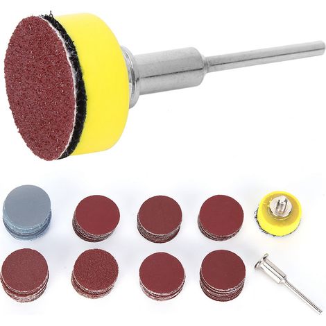 Disques de ponçage de 2,5 cm (1 po) - Papier abrasif autocollant rond pour bois et métal (1/5)