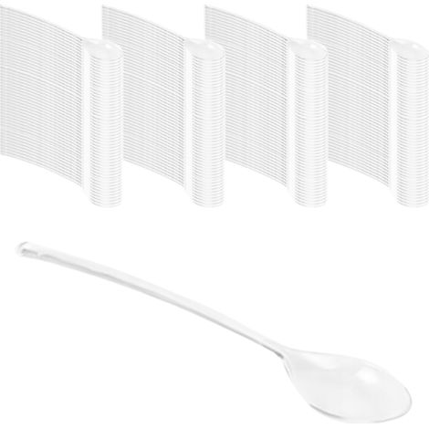 Cuillères transparentes réutilisables 10 cm, lot de 200 (1/2)