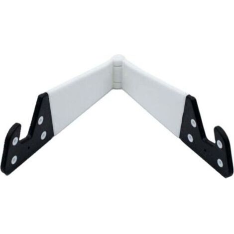 Support pour téléphones ou tablettes Support de table stable Angle jusqu'à 90° Compatible avec tous les modèles Pliable et de poche 11.3 x 3 cm Blanc (1/3)