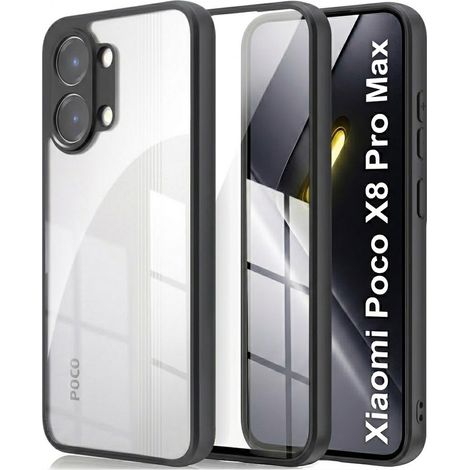 Custodia per Xiaomi Poco X8 Pro Max, Fusion Hybrid, trasparente con cornice nera (1/5)