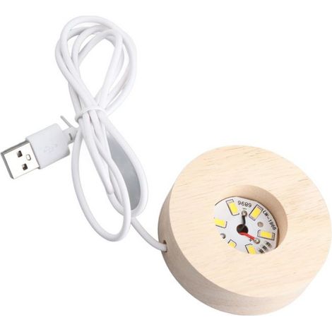Veilleuse Boule De Cristal - Gravure 3D Lune Galaxie - Lampe De Nuit Pour Chambre - 6 Cm - 1,5 W - 5 V - 3000 K - 1 Pièce (1/5)