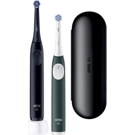 Oral-B iO Series 2 Night Black/Forest Green mit 2. Handstück Elektrische Zahnbürste