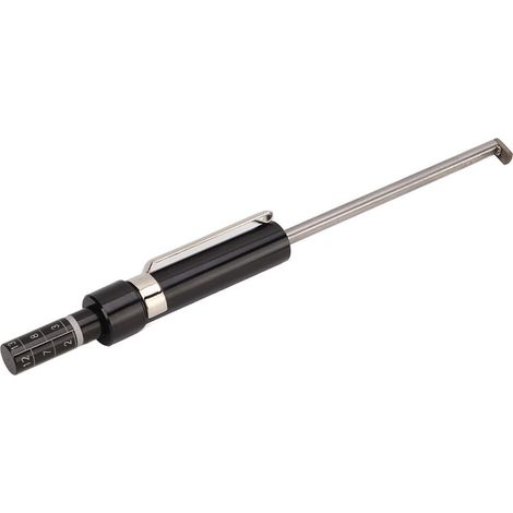 Stylo de mesure d'épaisseur de plaquettes de frein et profondeur de sculpture pneu - Outil universel intérieur/extérieur noir argenté (1/5)