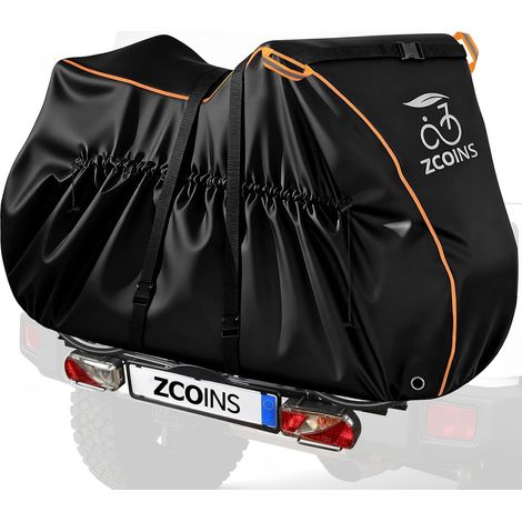 Housse de transport pour 2 vélos pour Porte-Vélos à Plateforme sur Attelage Bâche Oxford Imperméable & Anti-déchirure, Protection Complète Contre la Pluie, la Poussière et les UV (1/5)