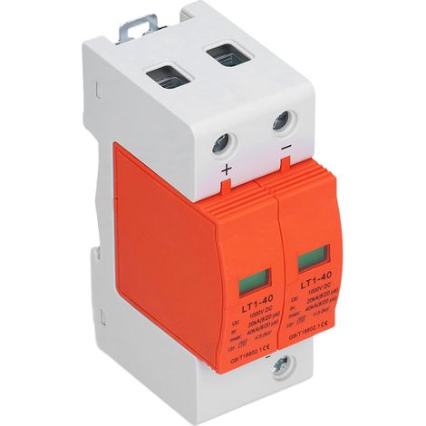 Dispositif de protection contre les surtensions photovoltaïques CC bipolaires 20-40 kA 1000 V LT1-40 (1/5)