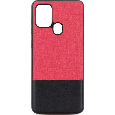 Coque souple bi-matière pour Samsung A21s - rouge et noire (1/2)